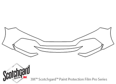 civic 3M Clear Bra Bumper Precut PPF Diagram