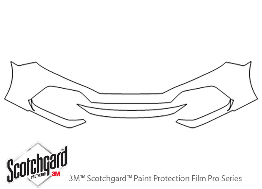 civic 3M Clear Bra Bumper Precut PPF Diagram