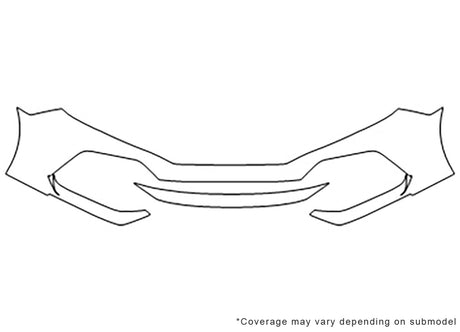 civic 3M Clear Bra Bumper Precut PPF Diagram