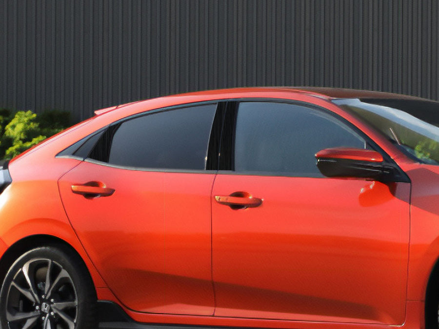 honda civic 2022-2024 (hatchback) Brushed Aluminum Black Pillar Cover Diagram
