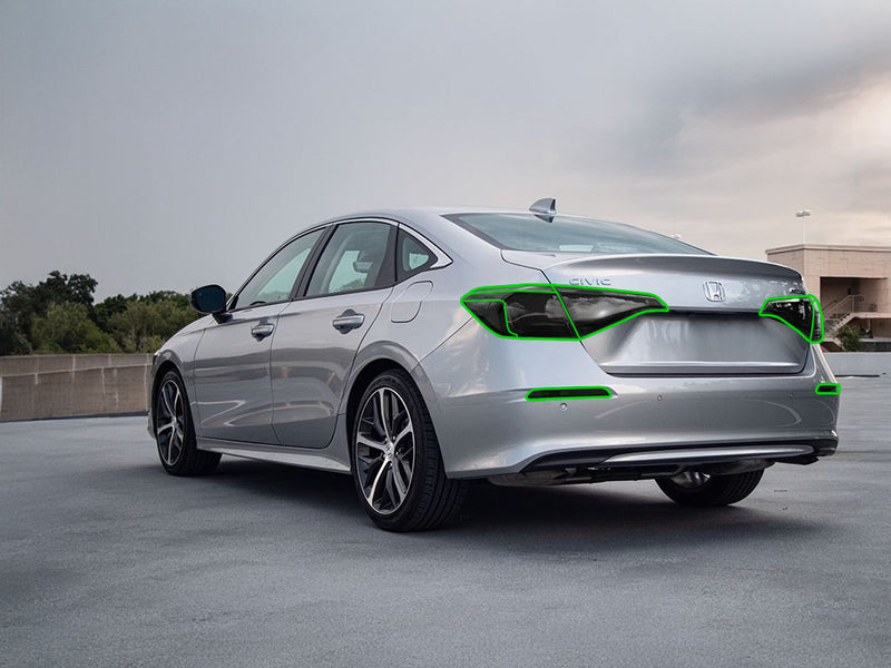 civic (sedan) Tail Light Tint Installation Points