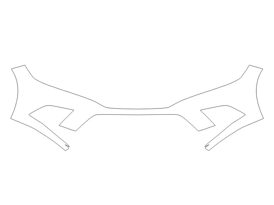 civic Avery Dennison Clear Bra Bumper Precut PPF Diagram
