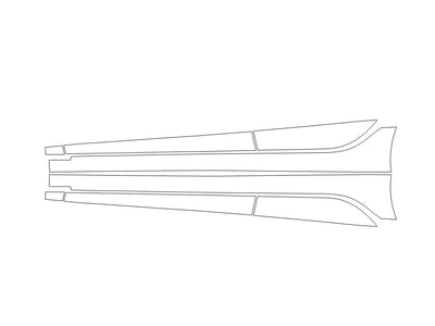 civic 3M Clear Bra Door Cup Precut PPF Diagram