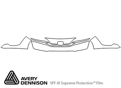 clarity Avery Dennison Clear Bra Bumper Precut PPF Diagram