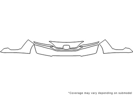 clarity 3M Clear Bra Bumper Precut PPF Diagram