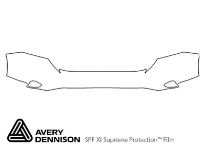 cr-v Avery Dennison Clear Bra Bumper Precut PPF Diagram