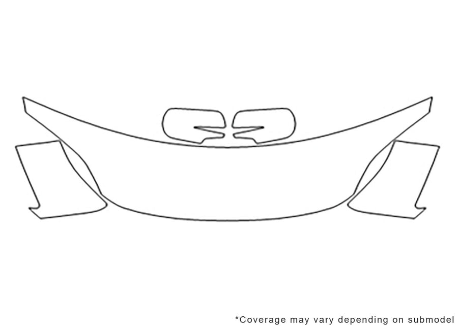cr-v Avery Dennison Clear Bra Hood Precut PPF Diagram