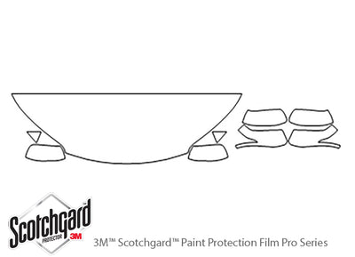 cr-v 3M Clear Bra Hood Precut PPF Diagram