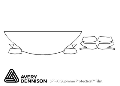 cr-v Avery Dennison Clear Bra Hood Precut PPF Diagram