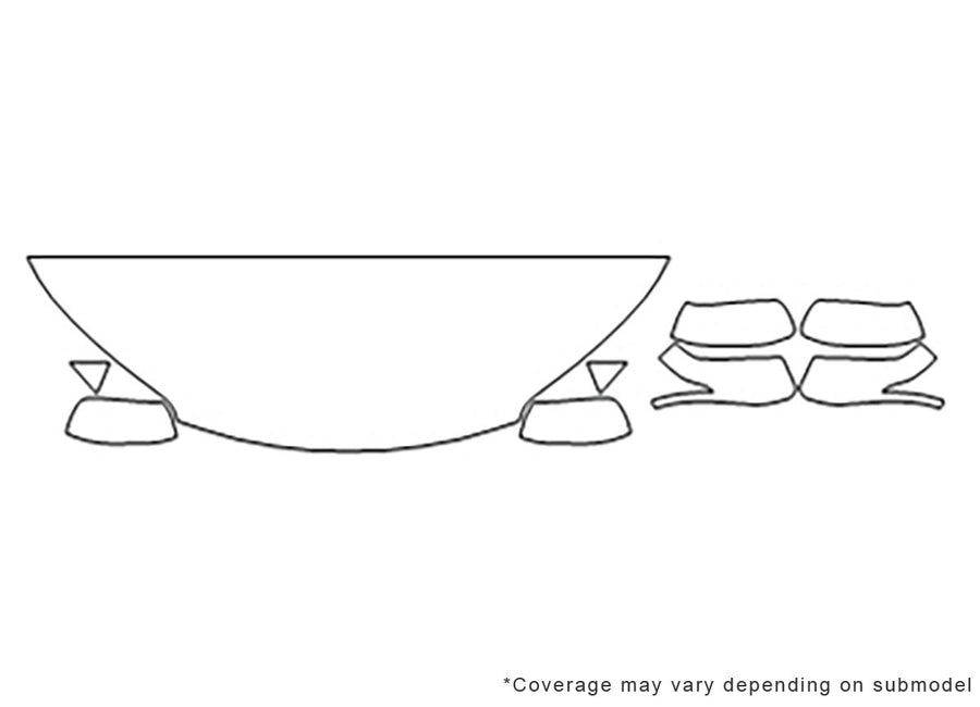 cr-v 3M Clear Bra Hood Precut PPF Diagram