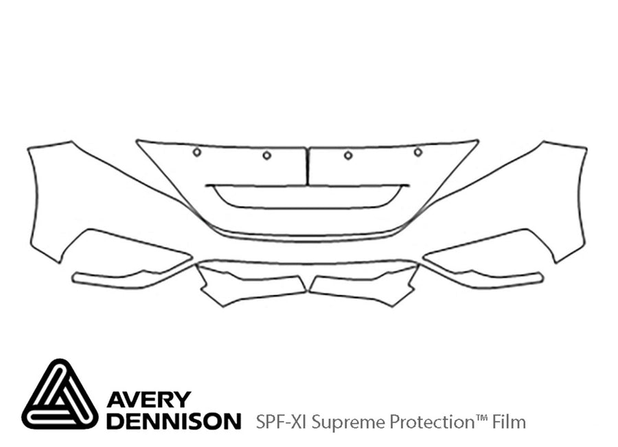 cr-v Avery Dennison Clear Bra Bumper Precut PPF Diagram