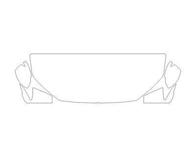 cr-v Avery Dennison Clear Bra Hood Precut PPF Diagram