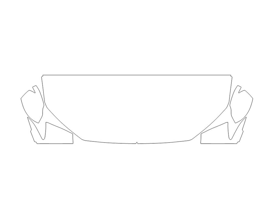 cr-v Avery Dennison Clear Bra Hood Precut PPF Diagram