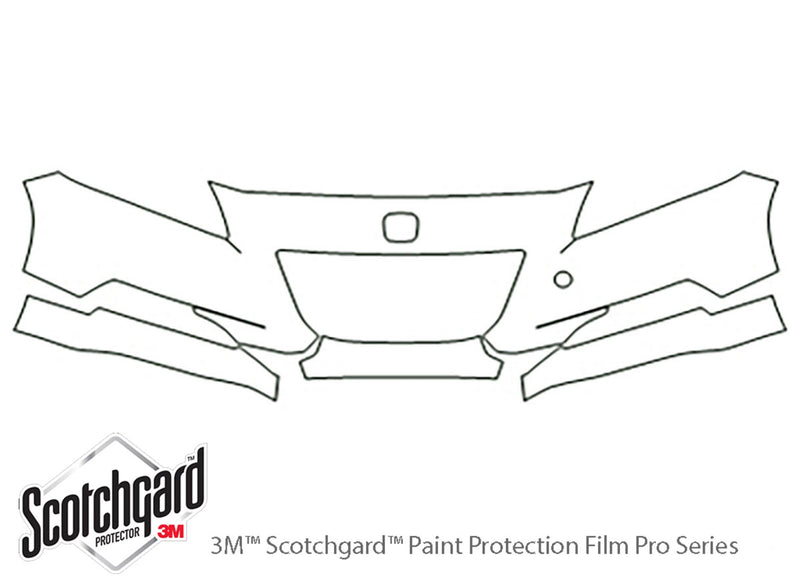 cr-z 3M Clear Bra Bumper Precut PPF Diagram