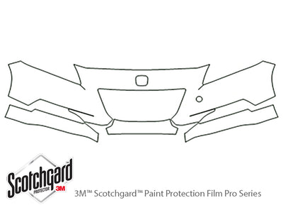 cr-z 3M Clear Bra Bumper Precut PPF Diagram