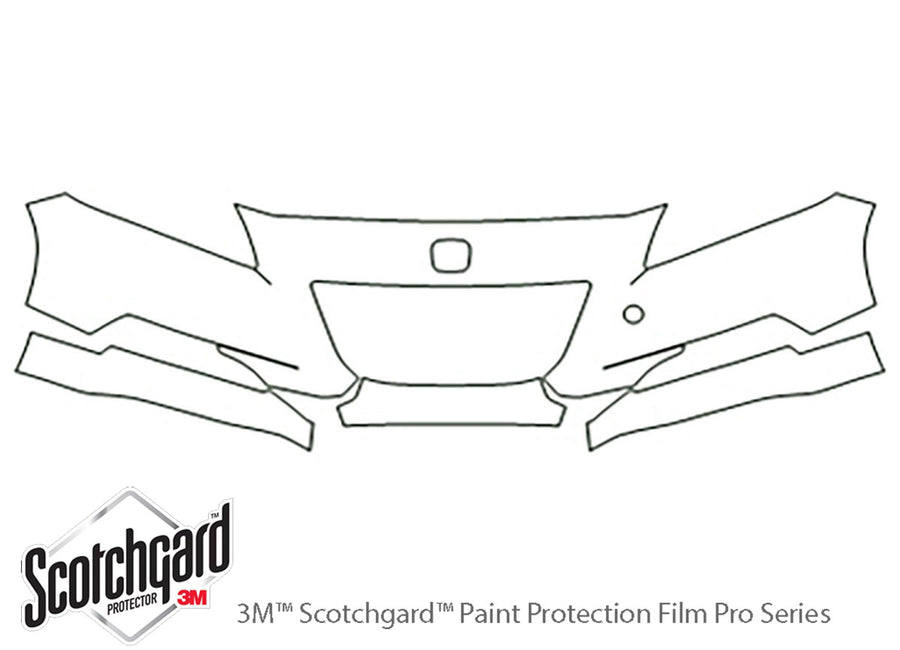 cr-z 3M Clear Bra Bumper Precut PPF Diagram