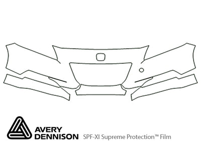 cr-z Avery Dennison Clear Bra Bumper Precut PPF Diagram