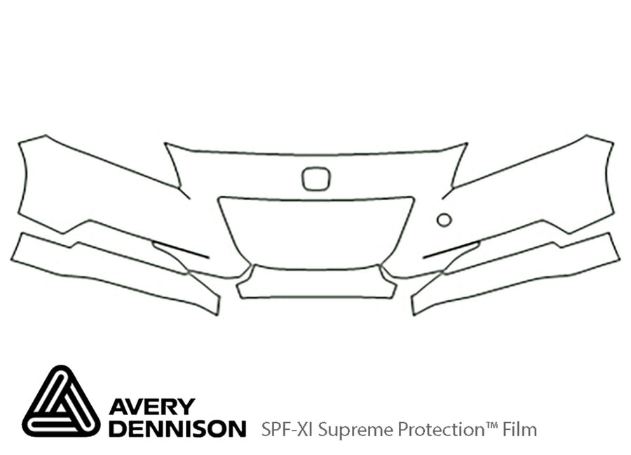 cr-z Avery Dennison Clear Bra Bumper Precut PPF Diagram