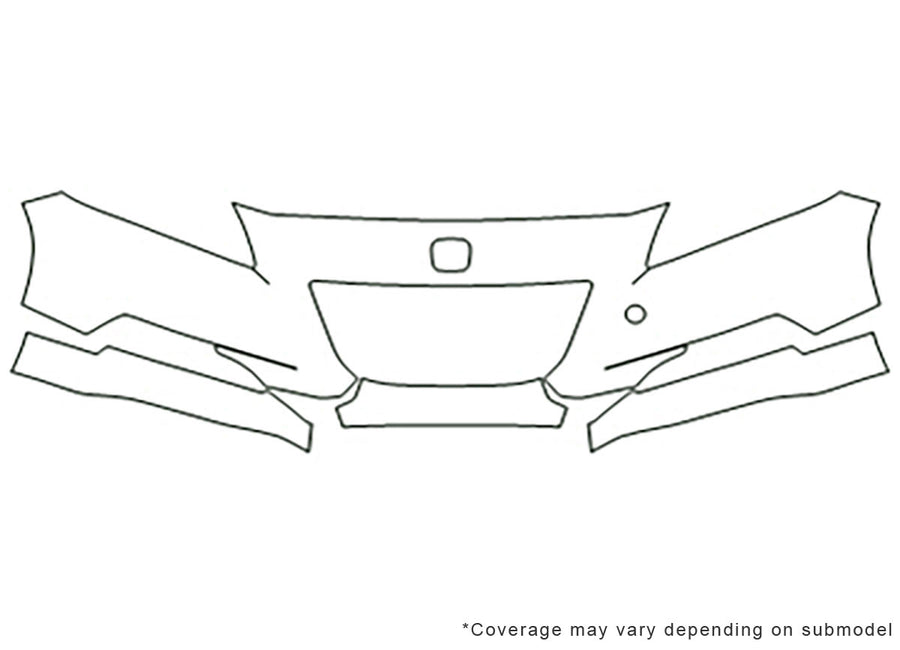 cr-z 3M Clear Bra Bumper Precut PPF Diagram