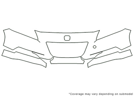 cr-z Avery Dennison Clear Bra Bumper Precut PPF Diagram