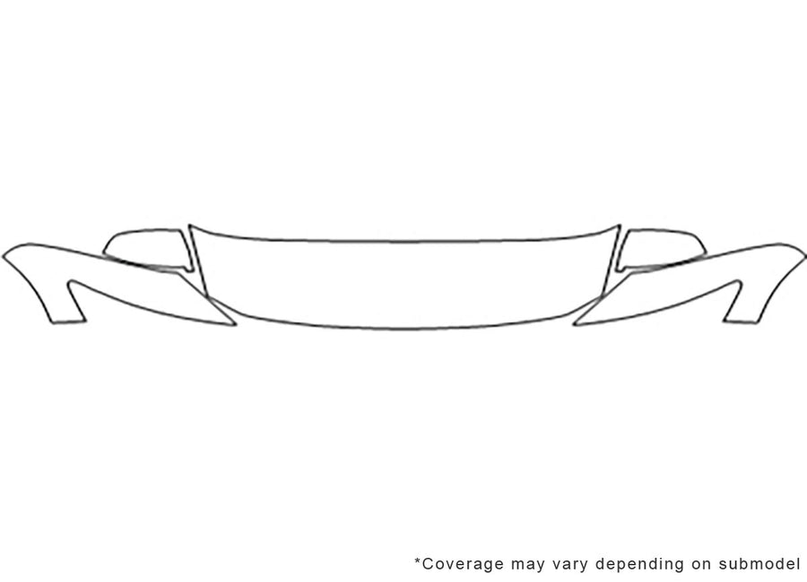 cr-z Avery Dennison Clear Bra Hood Precut PPF Diagram