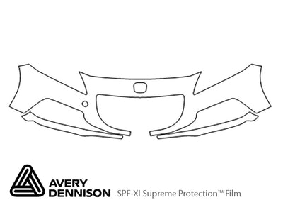 cr-z Avery Dennison Clear Bra Bumper Precut PPF Diagram