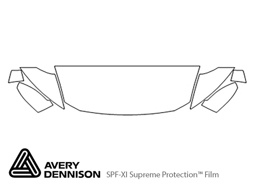 cr-z Avery Dennison Clear Bra Hood Precut PPF Diagram