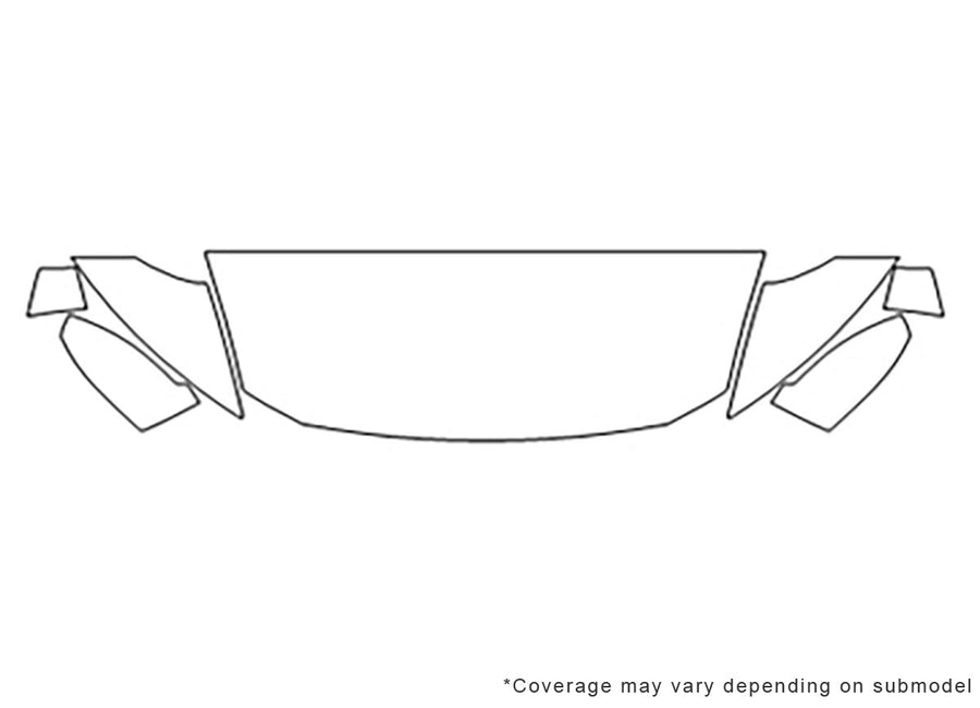 cr-z Avery Dennison Clear Bra Hood Precut PPF Diagram