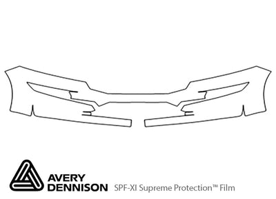 crosstour Avery Dennison Clear Bra Bumper Precut PPF Diagram