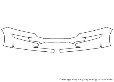 crosstour 3M Clear Bra Bumper Precut PPF Diagram