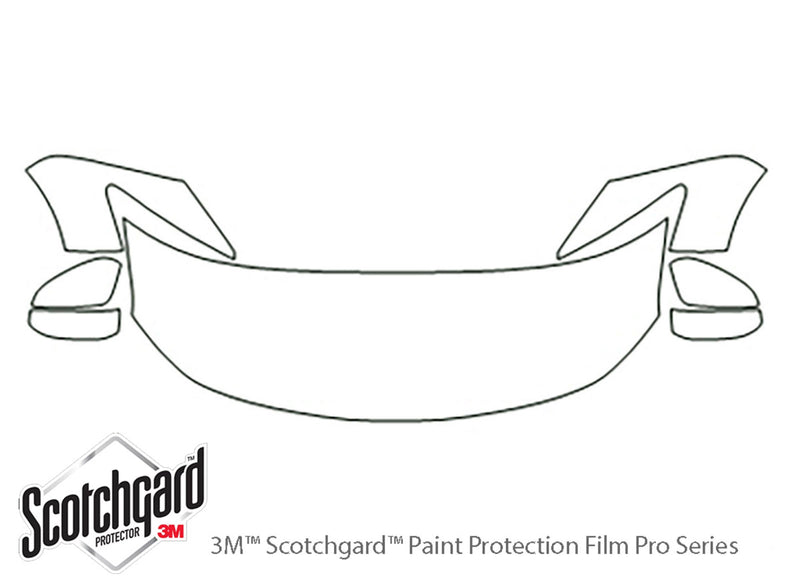 crosstour 3M Clear Bra Hood Precut PPF Diagram