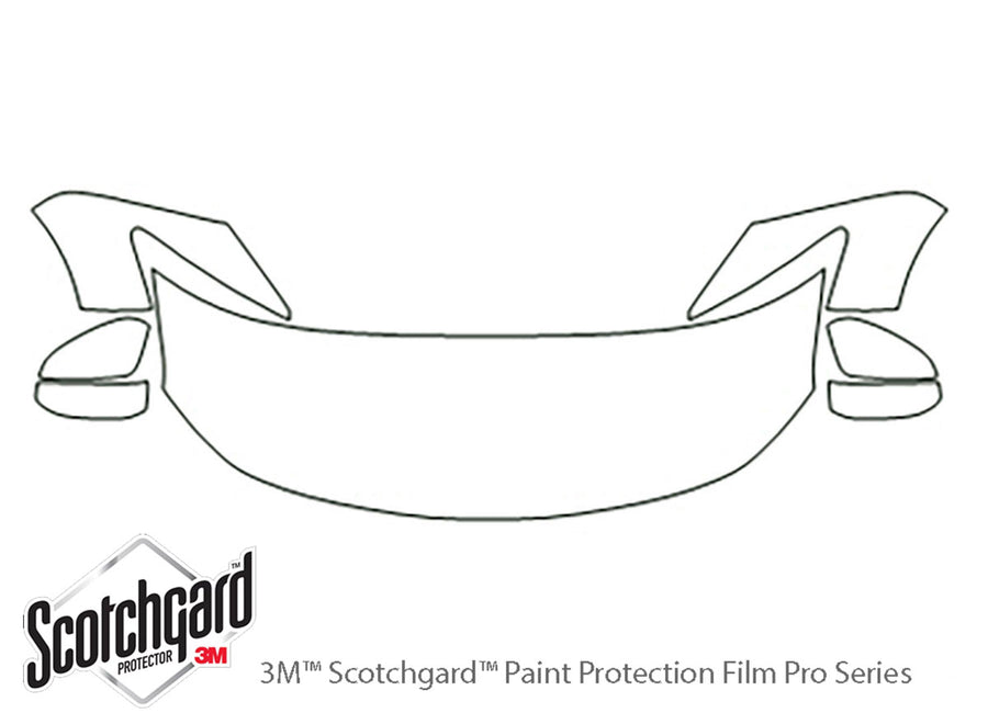 crosstour 3M Clear Bra Hood Precut PPF Diagram