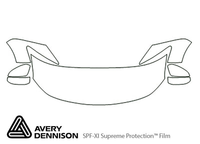 crosstour Avery Dennison Clear Bra Hood Precut PPF Diagram