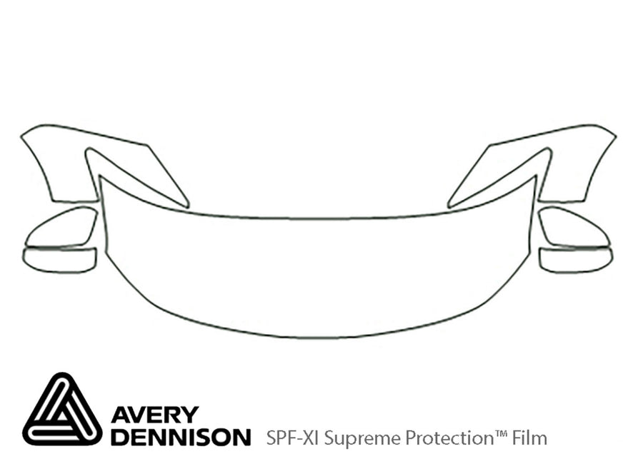 crosstour Avery Dennison Clear Bra Hood Precut PPF Diagram