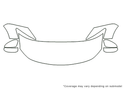 crosstour 3M Clear Bra Hood Precut PPF Diagram