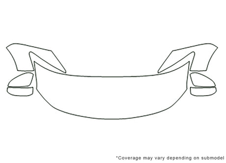 crosstour 3M Clear Bra Hood Precut PPF Diagram