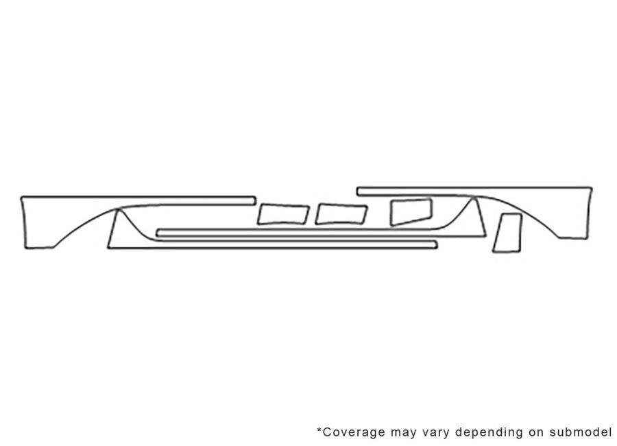 crosstour 3M Clear Bra Door Cup Precut PPF Diagram