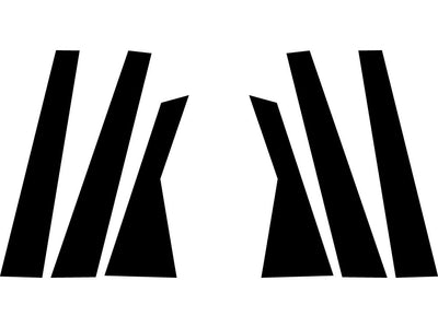 honda crosstour 2010-2015 Matte Black Pillar Trim Diagram