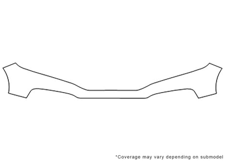 crosstour 3M Clear Bra Bumper Precut PPF Diagram