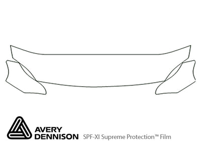 del sol Avery Dennison Clear Bra Hood Precut PPF Diagram