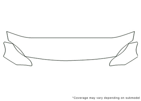 del sol 3M Clear Bra Hood Precut PPF Diagram