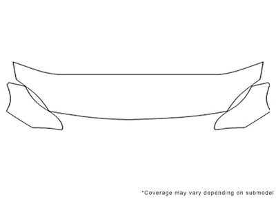 del sol Avery Dennison Clear Bra Hood Precut PPF Diagram
