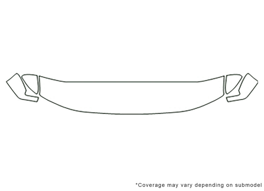 element 3M Clear Bra Hood Precut PPF Diagram