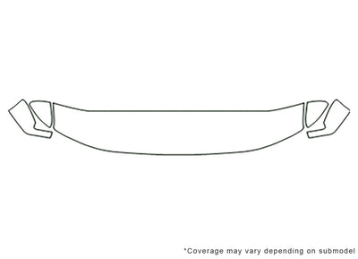 element Avery Dennison Clear Bra Hood Precut PPF Diagram
