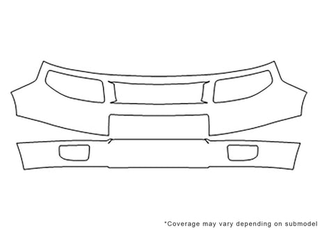 element 3M Clear Bra Bumper Precut PPF Diagram