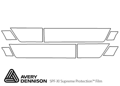 element Avery Dennison Clear Bra Door Cup Precut PPF Diagram