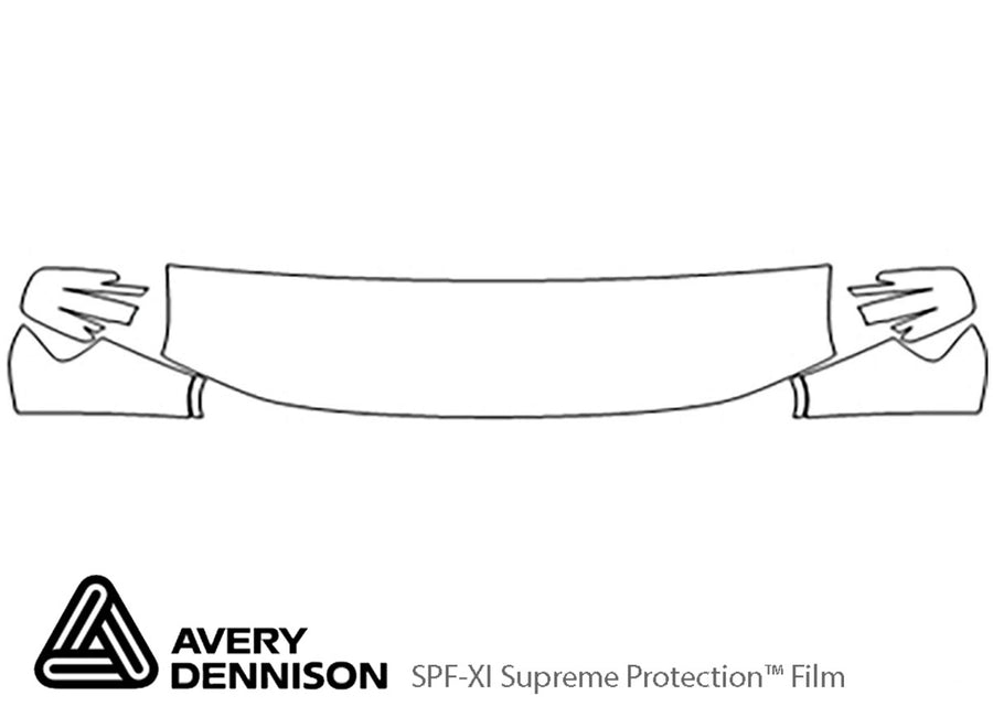 element Avery Dennison Clear Bra Hood Precut PPF Diagram