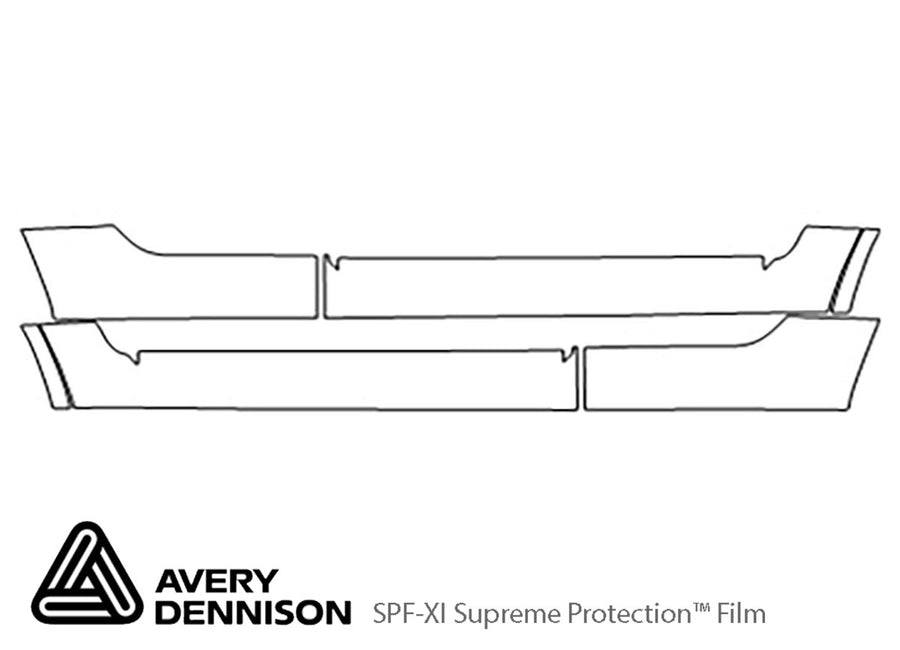 element Avery Dennison Clear Bra Door Cup Precut PPF Diagram