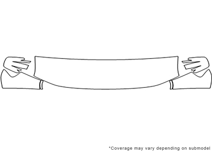 element 3M Clear Bra Hood Precut PPF Diagram