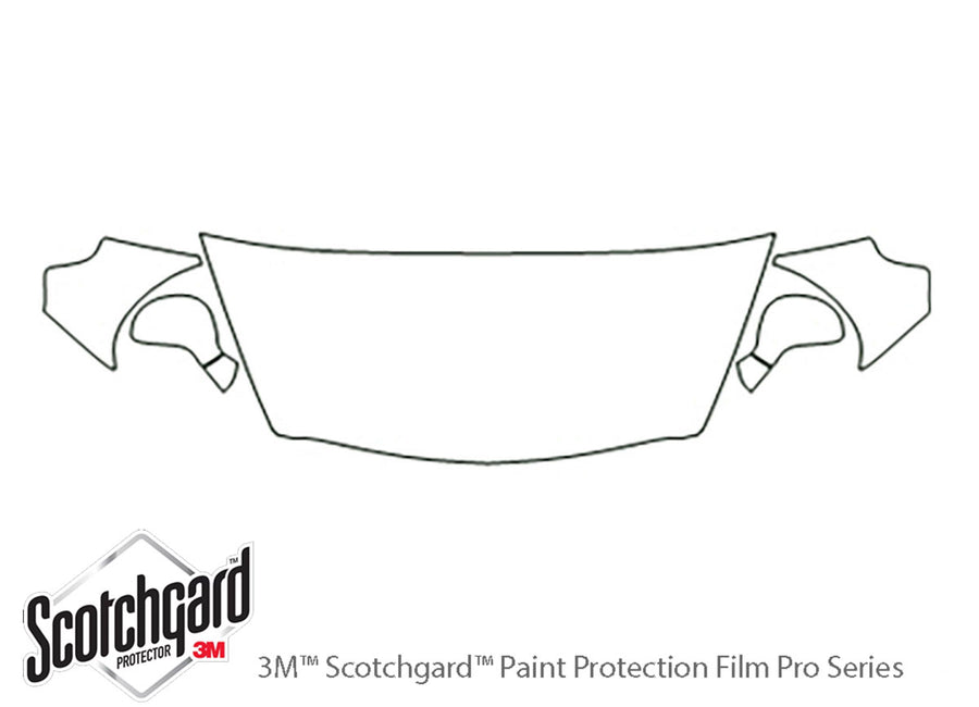 fit 3M Clear Bra Hood Precut PPF Diagram